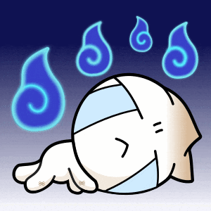 a cartoon of a person with a bandage on their head with ghosts behind them