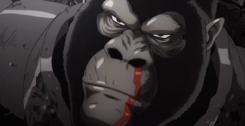 Armored Gorilla One Punch Man GIF - Armored Gorilla One Punch Man Nose Bleed GIFs