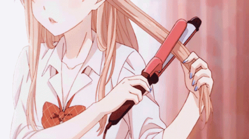 Anime Curling Hair GIF - Anime Curling Hair Girl GIFs