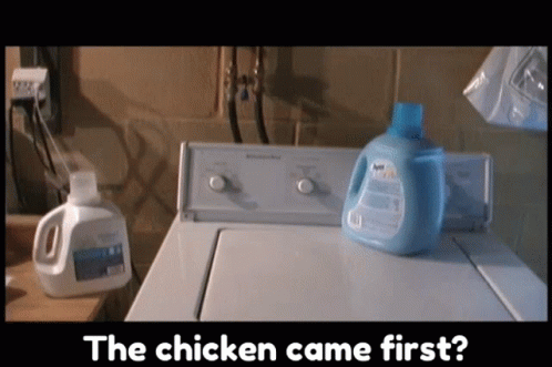 The Chicken Came First The Chicken Or The Egg GIF - The Chicken Came First The Chicken Or The Egg Sbs GIFs