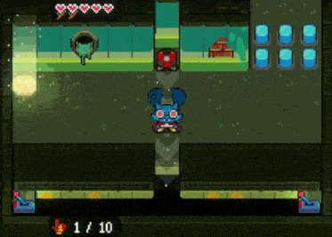 a screenshot of a video game with the number 1 and 10 on the bottom of the screen