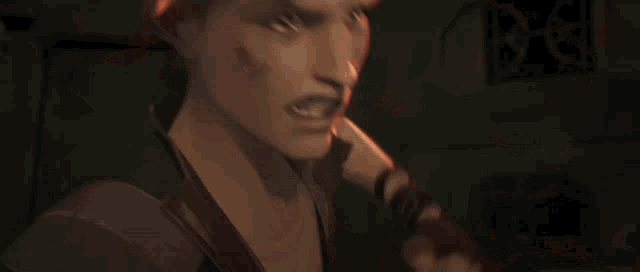 a close up of a person holding a sword in a boxing ring .
