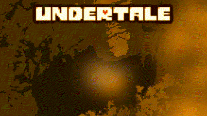the word undertale is on a dark background