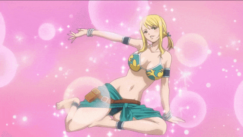 a girl in a bikini says stud muffin