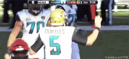 a football player with the number 5 on his back