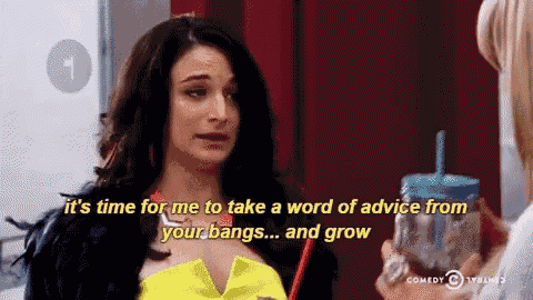 a woman is talking to another woman and says it 's time for me to take a word of advice