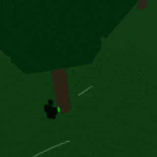 a person in a video game is standing in the grass .