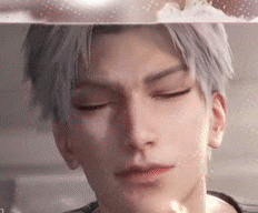 a close up of a man 's face with his eyes closed in a bathtub .