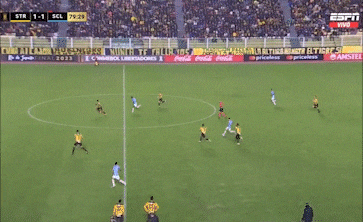 a soccer game is being shown on espn and the score is 1-1