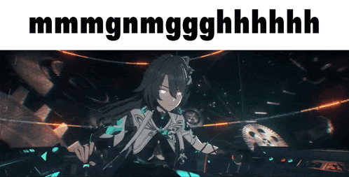 a picture of a girl with the words ' mmmmgnmgghhhh ' on the top