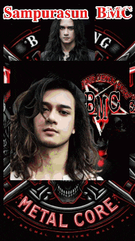 a picture of a man with long hair and the words metal core on the bottom
