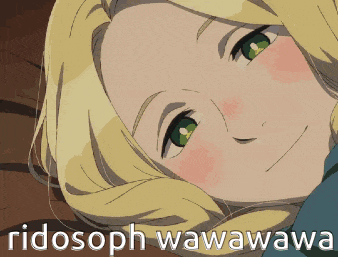 a picture of a girl sleeping with the words " ridosoph wawawawa " written below her