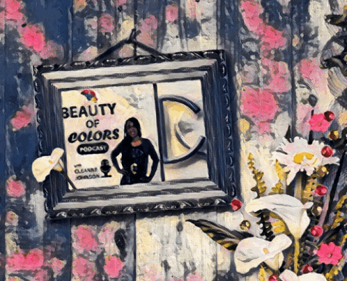 a framed picture of a woman titled beauty of colors