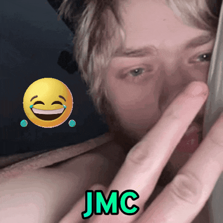 a man with a smiley face and the name jmc on his finger