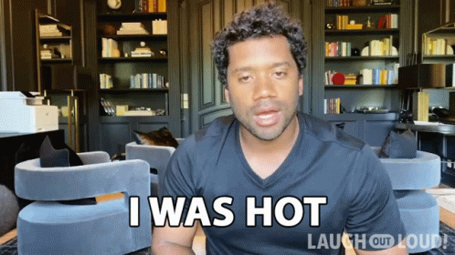 I Was Hot Russell Wilson GIF - I Was Hot Russell Wilson Cold As Balls GIFs