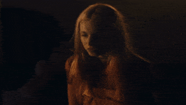 a girl talking to a man with the words " you know what i think i "