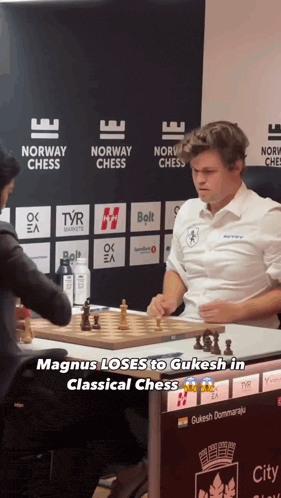 magnus loses to gkesh in classical chess