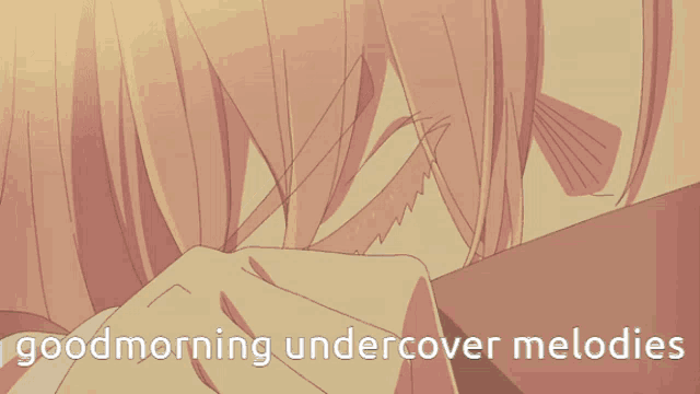 a picture of a girl with the words " good morning undercover melodies " below it