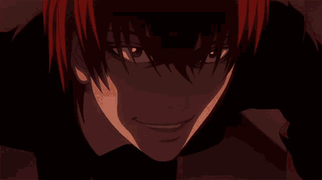 a close up of a person 's red eyes