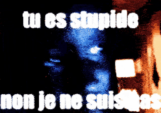 a poster that says ' tu es stupide non je ne suis '