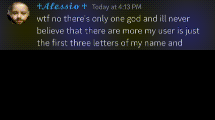 a man in a suit and tie is standing in front of a blue background with a message from alessio .