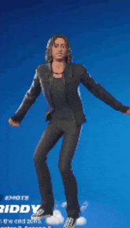 a man is dancing in a video game with the word riddy on the bottom