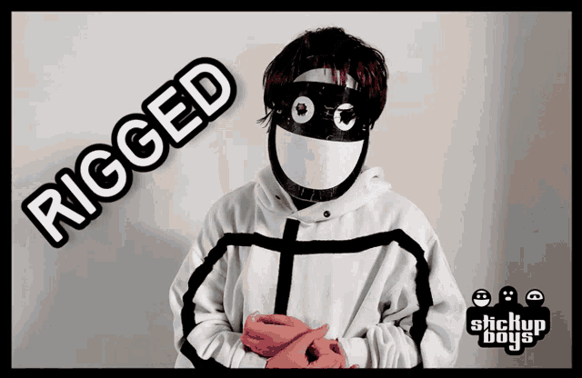 a poster for stickup boys shows a person with a mask on