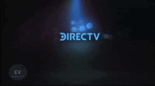 a dark background with a blue directv logo