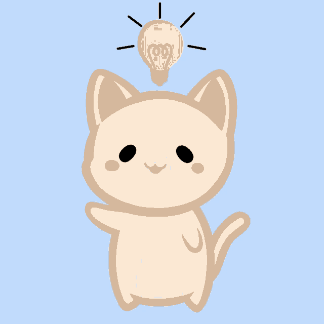 a cat with a light bulb on its head
