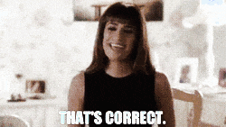 a woman says that 's correct in a room