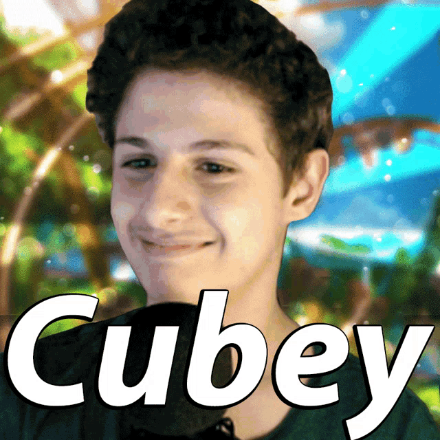 a picture of a young boy with the name cubey written on it