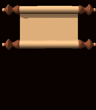 a scroll with wooden handles on a dark background