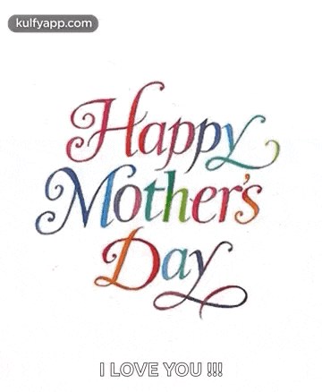 a happy mother 's day card with hearts and the words `` i love you ''