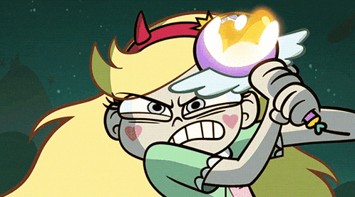 star vs the forces of evil star holding a wand with a star on it