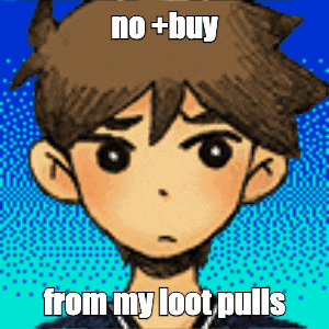 a picture of a boy with the words no + buy from my loot pulls on it