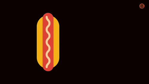 a hot dog with ketchup and mustard and a smiley face below it