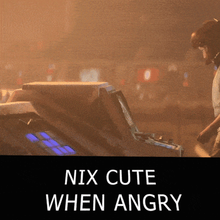 a poster that says nix cute when angry with a picture of a person