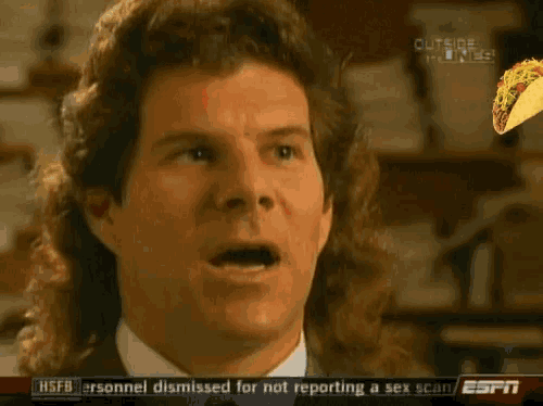 a man with a mullet is being dismissed for reporting a sex scan