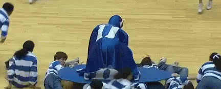 Blue Devil Surfing GIF - Duke Basketball Mascot GIFs