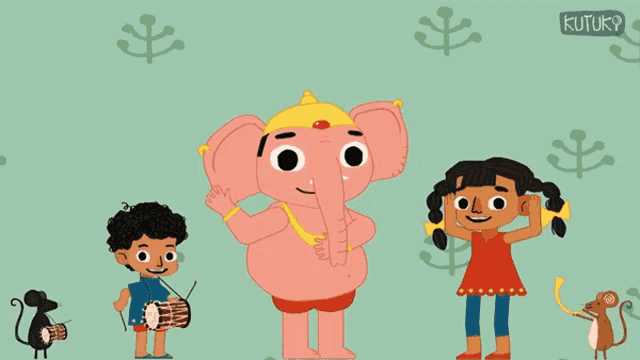a group of cartoon characters are standing next to each other with the word kutuky on the bottom right
