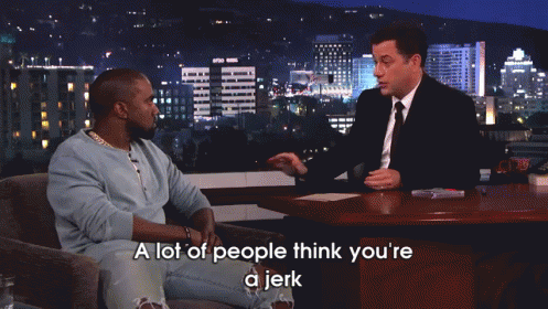 Kanye'S A Jerk GIF - Kanye West Jerk Jimmy Kimmel GIFs