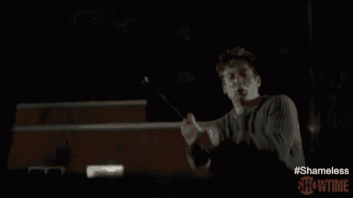 a showtime advertisement for shameless shows a car with a smashed window