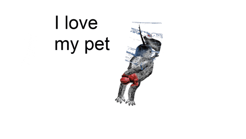 a picture of a dog with the words i love my pet above it