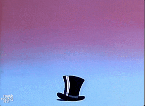 a cartoon character wearing a top hat and gloves with the words found footage best on the bottom right
