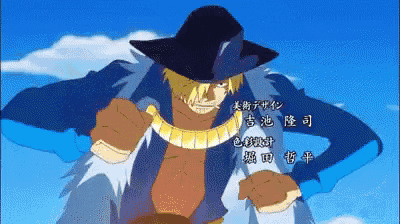 a cartoon character with chinese writing on the bottom of the screen