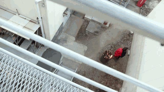 an aerial view of a building with a red box that says ' chinese ' on it