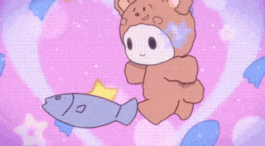 a bunch of teddy bears are standing next to each other on a pink background