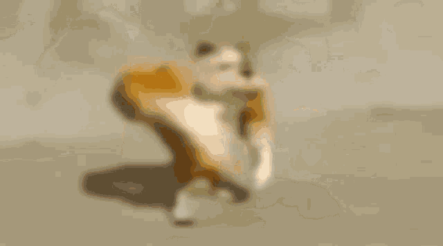 a blurred image of a cartoon character with the number 8 on it