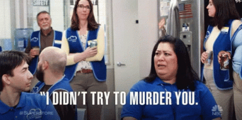 I Just Didnt Try To Save You Sandra GIF - I Just Didnt Try To Save You Sandra Sandra Superstore GIFs