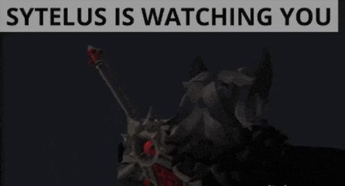 sytelus is watching you with a cartoon character